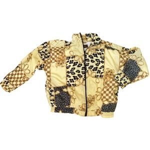 Vtg Klos Women's XXL Jacket Windbreaker Fashion Nova 1980s/90s Retro Full Zip